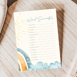 Here Comes The Son Baby Shower Word Scramble Game