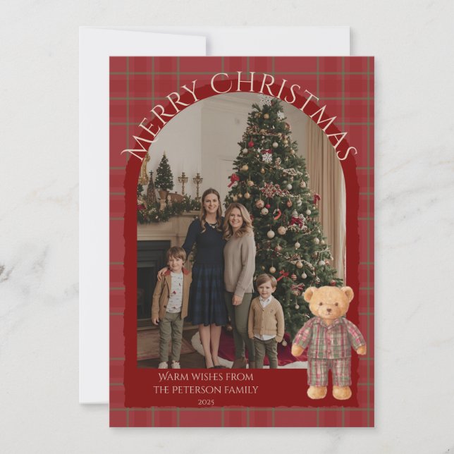 Heritage Holiday Bear Card (Frente)
