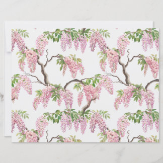 Heritage vintage Wisteria wallpaper chintz summer