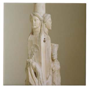 Herm Triform de Hecate, escultura de mármore, pe