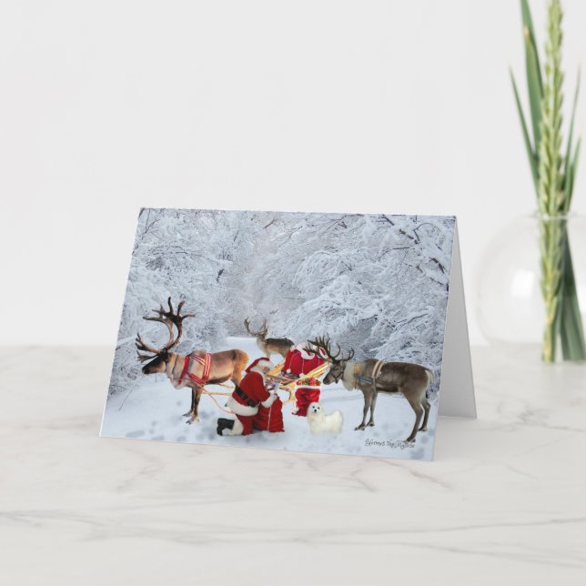 Hermes o cartão de saudação de Natal maltês (Frente)