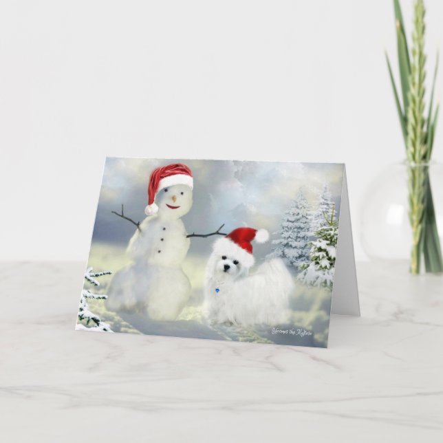 Hermes o cartão de saudação de Natal maltês (Frente)