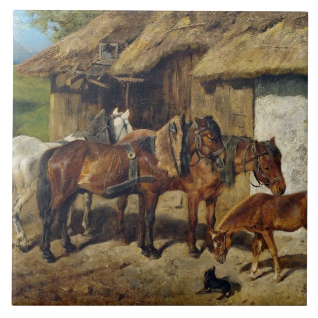 Hermine Biedermann Harnessed Horses na faca (Frente)