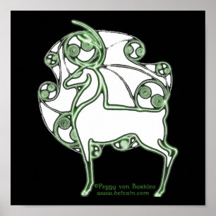 Herne Deer Celtic Art Impressões