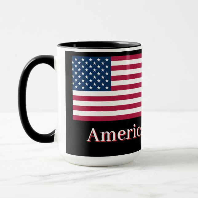 Herói Americano Bandeira Patriótica EUA Caneca Per (Esquerda)