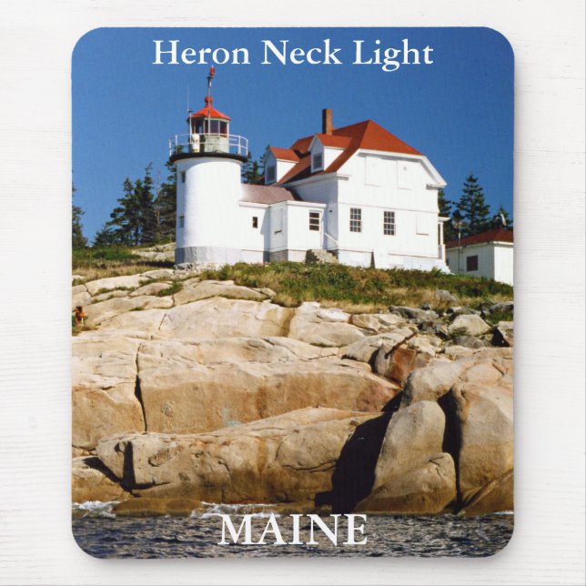 Heron Neck Light, Maine Mousepad (Frente)