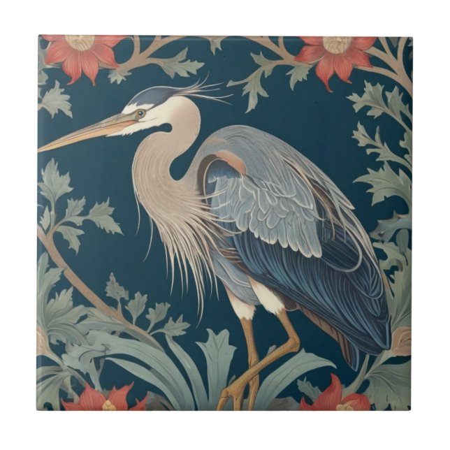 Heron William Morris estilo Marinho do Mar Esquerd (Frente)