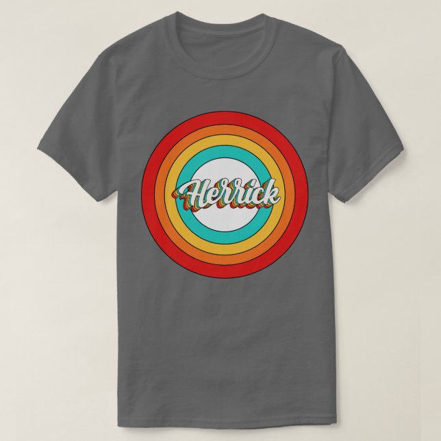 Herrick Nome Camisa Vintage Herrick Circ (Frente do Design)