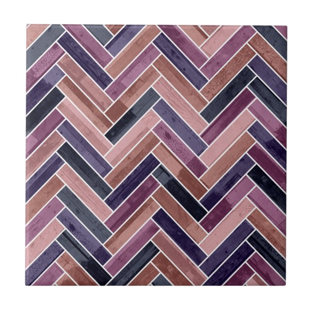 Herringbone Pattern Purple (Frente)