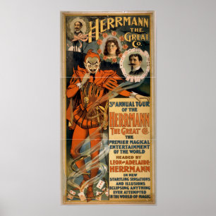 HERRMANN o grande poster do VAUDEVILLE do