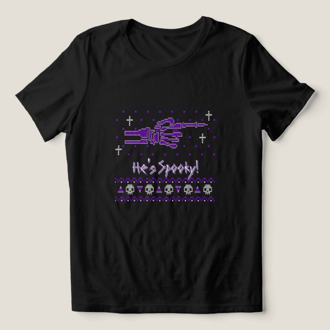"He's Spooky!" Matching Couple Halloween T-Shirt  (Design frontal)