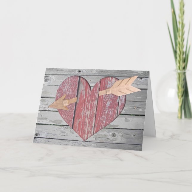 Hetero através do meu cartão de saudação cardíaco (Frente)