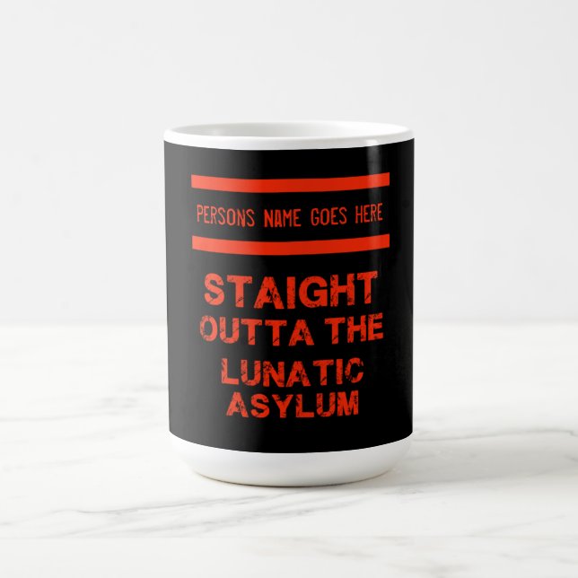 Hetero fora do asilo lunático grande caneca de caf (Centro)
