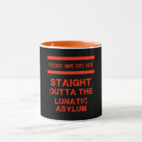Hetero fora do asilo lunático grande caneca de caf