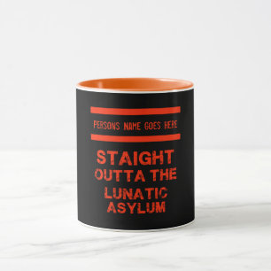 Hetero fora do asilo lunático grande caneca de caf