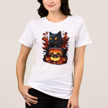 Hex, a camiseta do gato preto de Halloween