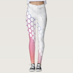 Hex Watercolor Marble Sport Leggings