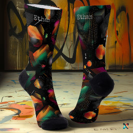 Hexágono Futuro com Cor de Rosa Verde Metálico