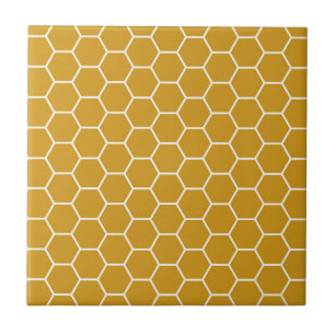 Hexágono geométrico amarelo Goldenrod Patte do
