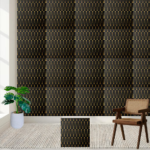 Hexágono Geométrico Dourado e Negro Elegante moder