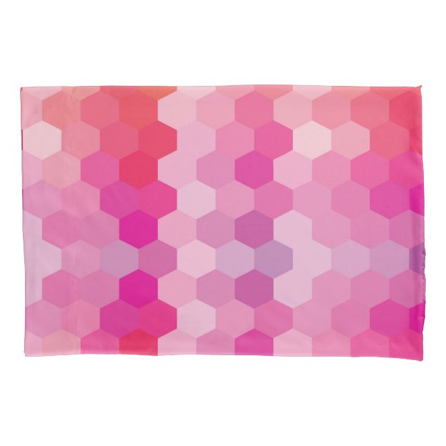 Hexágono Geométrico forma amarelo-rosa (Frente)