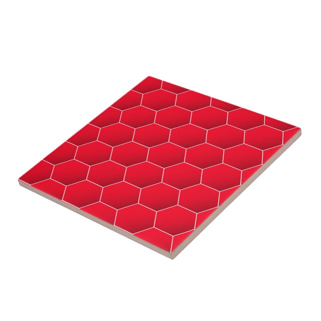 Hexágono geométrico vermelho (Lateral)