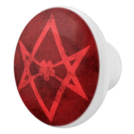 Hexagram Unicursal (vermelho Textured)