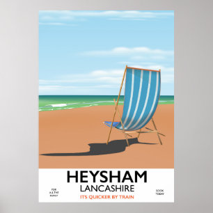 Heysham Lancashire vintage poster