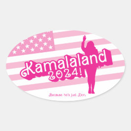 "Hi Kamala" - Etiqueta Oval (slogan A)