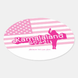 "Hi Kamala" - Etiqueta Oval (slogan A)