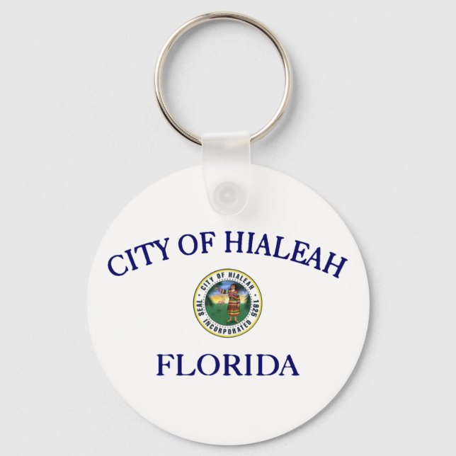 Hialeah (Flórida) Bandeira da cidade Chaveiro (Frente)