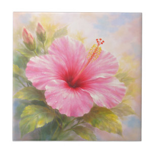 Hibisco Rosa - Estilo de Arte Pintura
