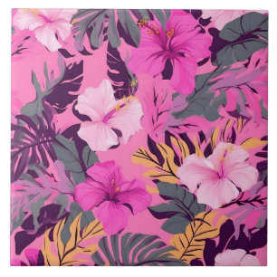 Hibisco Rosa Tropical - Design Floral Folha