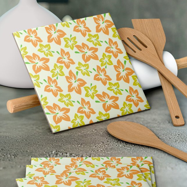 Hibiscus Amarelo, Hibisco Laranja, Padrão de Flore (Criador carregado)