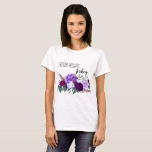 Hibiscus de Lavanda personalizada de camiseta de T