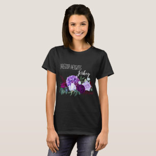 Hibiscus de Lavanda personalizada de camiseta de T