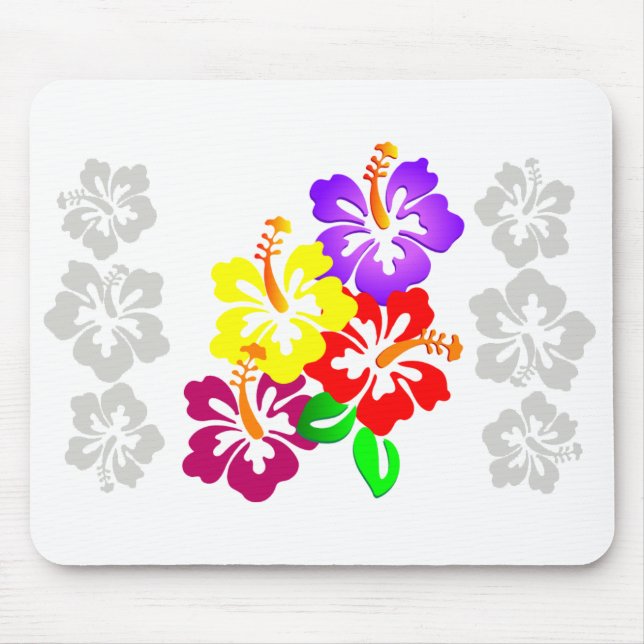 Hibiscus Floral Mousepad (Frente)