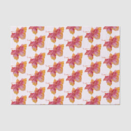 Hibiscus Floral Padrão de 10 lb Papel Tecido