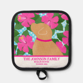 Hibiscus Island Yellow Dog Pote Holder