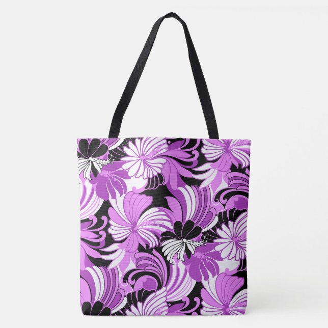 Hibiscus Jungle-Havaiana Bolsa de praia Tropical F (Frente)