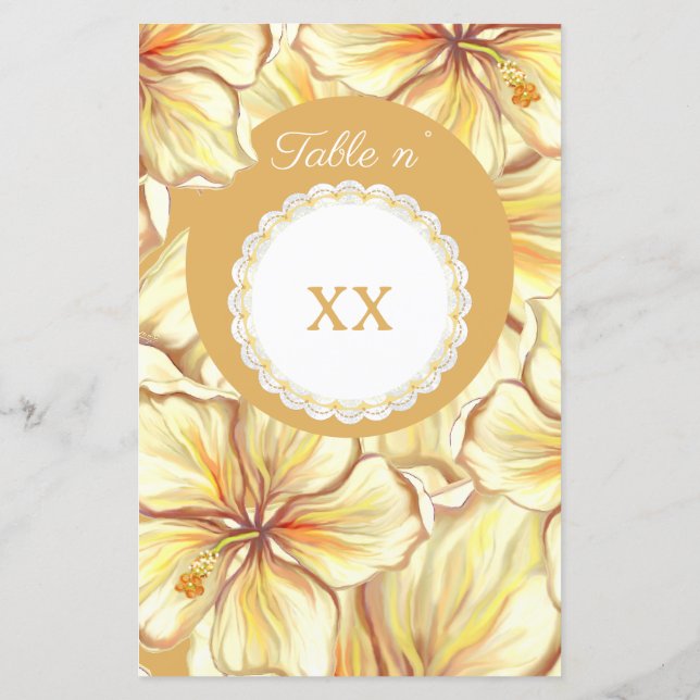 Hibiscus & lace AMARELO (Verso)