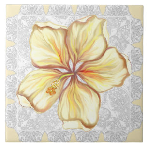 Hibiscus & lace AMARELO
