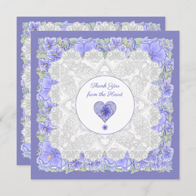 Hibiscus & lace BLUE (Frente/Verso)