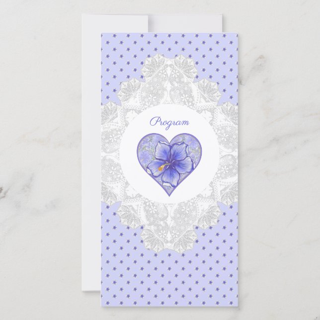 Hibiscus & lace BLUE (Verso)