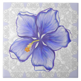 Hibiscus & lace BLUE