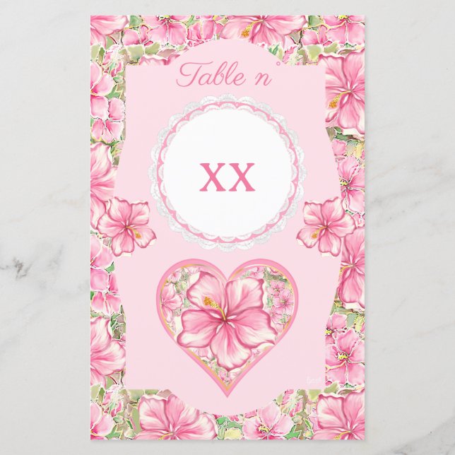 Hibiscus & Lace PINK (Verso)