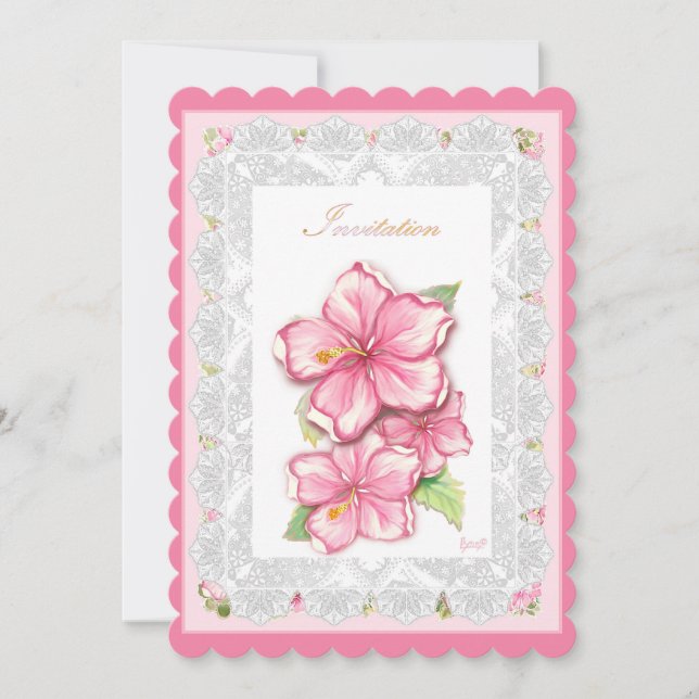 Hibiscus & Lace PINK (Frente)