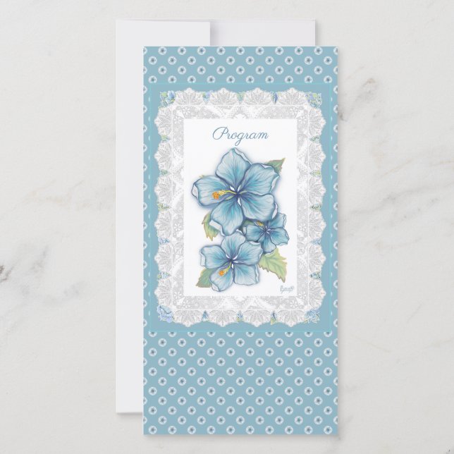 Hibiscus & lace TURQUOISE (Verso)