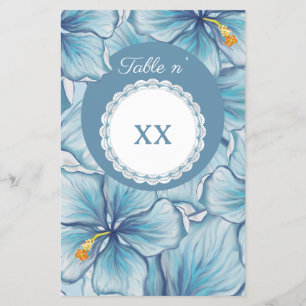 Hibiscus & lace TURQUOISE