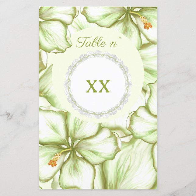 Hibiscus & lace WHITE (Verso)